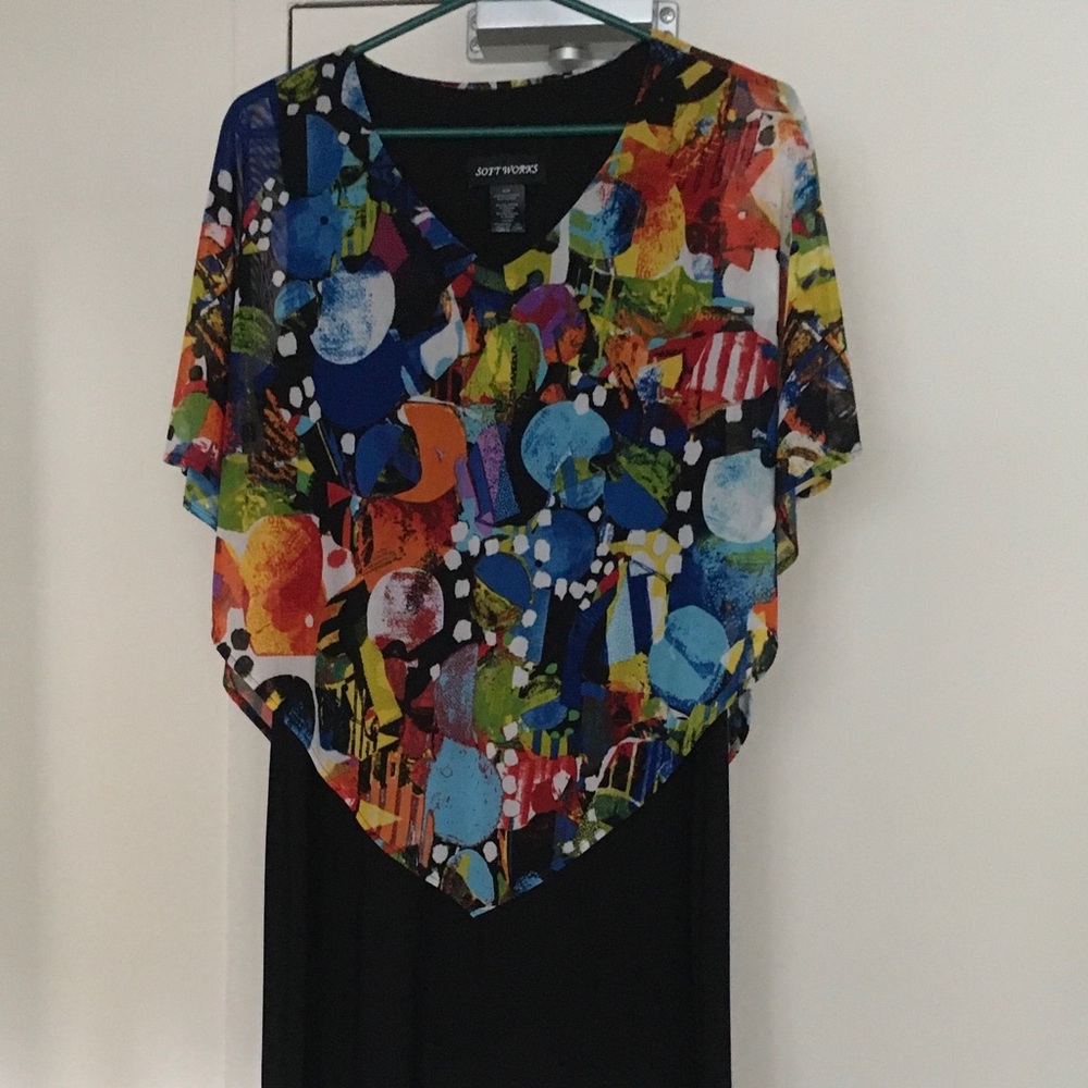 Cocktail dress with attached Capelet